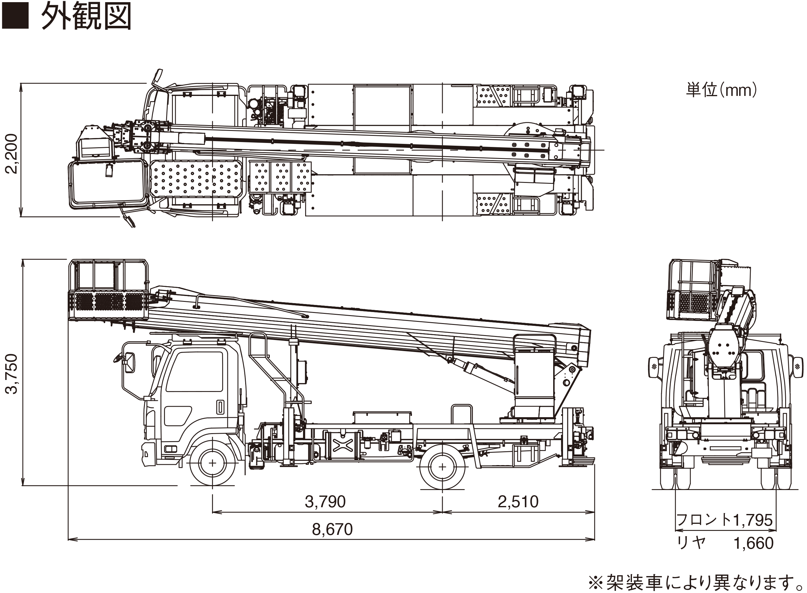 ３２Ｍトラック式高所作業車