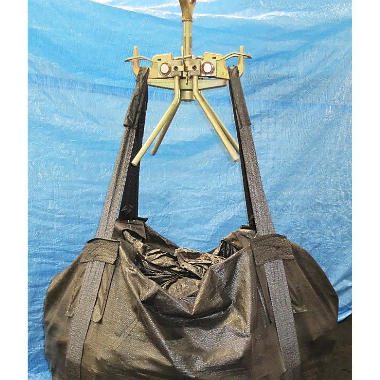 土のう袋設置作業用吊り金具